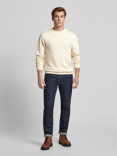 Scotch & Soda Sweatshirt met labelpatch, model 'Essentials' Beige - 1