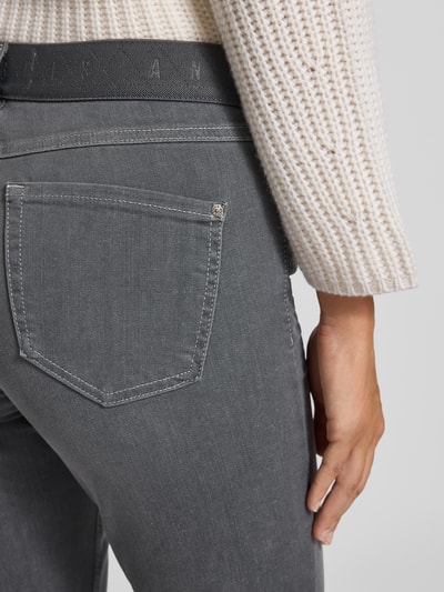 Angels Slim fit jeans met elastische band Lichtgrijs - 3