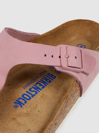 Birkenstock Japonki ze skóry nubukowej model ‘Gizeh’ Różowawy 2