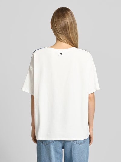 Weekend Max Mara Bluzka o kroju relaxed fit z mieszanki bawełny model 'PAMPAS' Biały 5