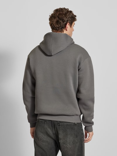 REVIEW Hoodie mit Label-Detail Dunkelgrau 5