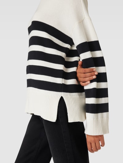 Only Oversized gebreide pullover met turtleneck, model 'SAGA' Wit - 3