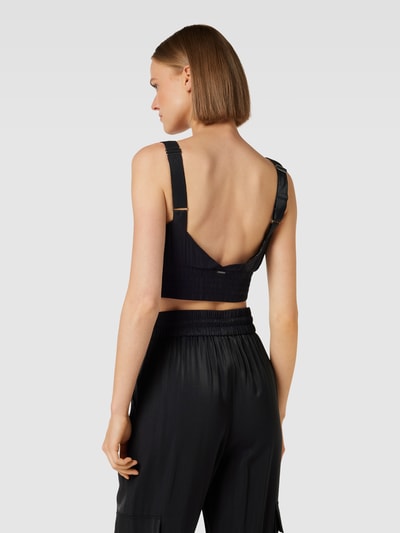 Guess Cropped Top mit Label-Details Black 5