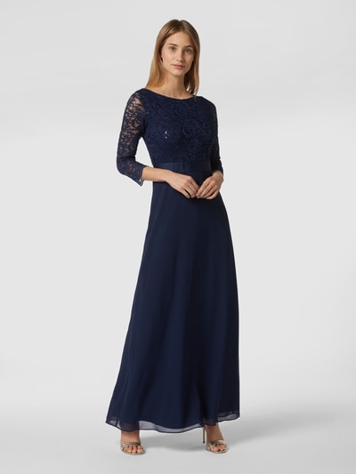 Swing Abendkleid mit Pailletten  Dunkelblau 1