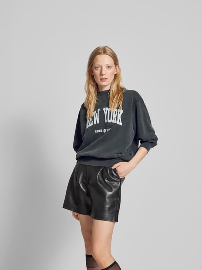 Anine Bing Sweatshirt mit Label-Print Black 4