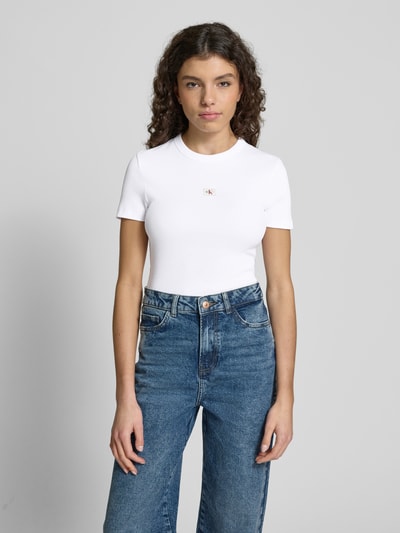 Calvin Klein Jeans T-shirt met labeldetail Wit - 4