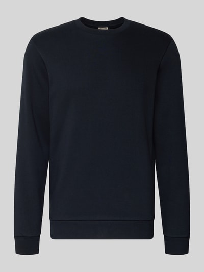 Produktfoto, unifarbenes Regular Fit Sweatshirt aus Baumwoll-Mix Modell 'CERES' von Only & Sons, rundhals, langarm, gerippte Abschlüsse.