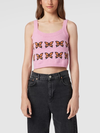 Levi's® Korte top in gebreide look Roze - 4