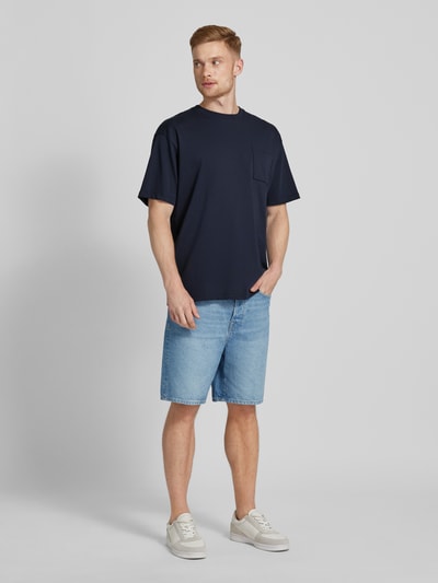 Scotch & Soda Oversized T-Shirt mit Brusttasche Modell 'CORE' Dunkelblau 1