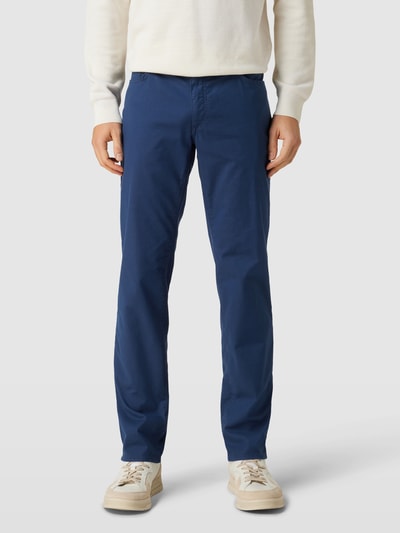 Brax Straight fit chino met 5-pocketmodel, model 'Cadiz' Blauw - 4