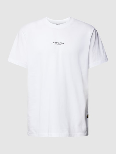 G-Star Raw T-Shirt mit Label-Print Weiss 2