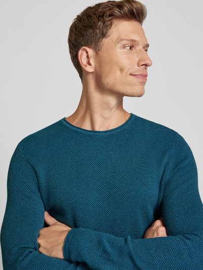 MCNEAL Regular Fit Strickpullover mit Strukturmuster Petrol Melange 3