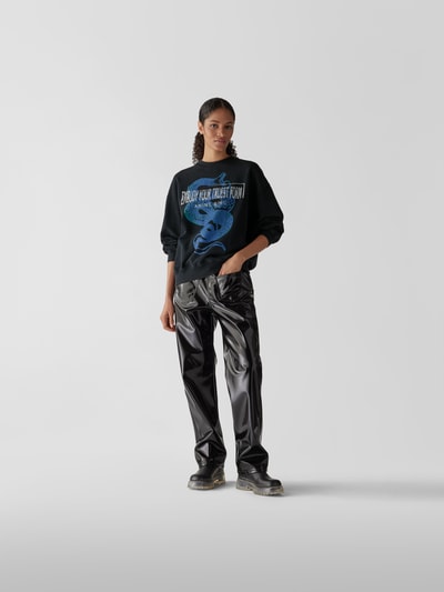Anine Bing Sweatshirt mit Prints Schwarz 1
