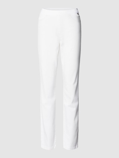 Marc Cain Straight Leg Jeans mit Label-Detail Weiss 2