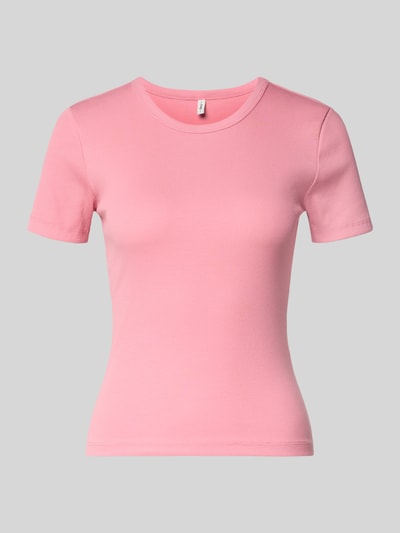 Only Slim fit T-shirt van katoenmix, model 'VAL LIFE' Rosé - 2