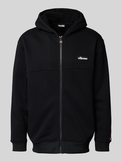 Ellesse Sweatjack met labelpatch, model 'MILLEROS' Zwart - 2