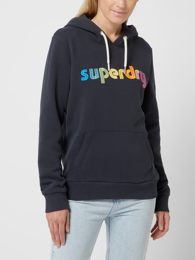 Superdry Bluza z kapturem i wyhaftowanym logo  Granatowy 4