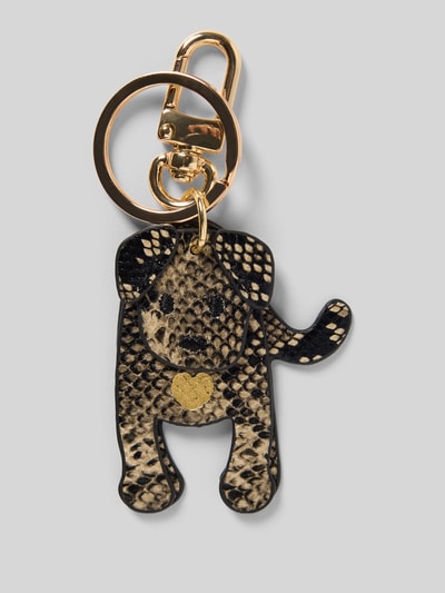 Seidenfelt Schlüsselanhänger mit Motiv-Print Modell 'My Dog' Mittelbraun 1