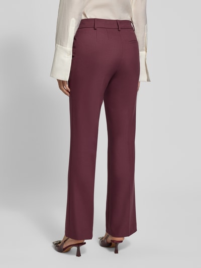 Jake*s Collection Straight Fit Stoffhose mit Viskose-Anteil Aubergine 5