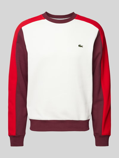 Lacoste Sweatshirt im Colour-Blocking-Design Weiss 2