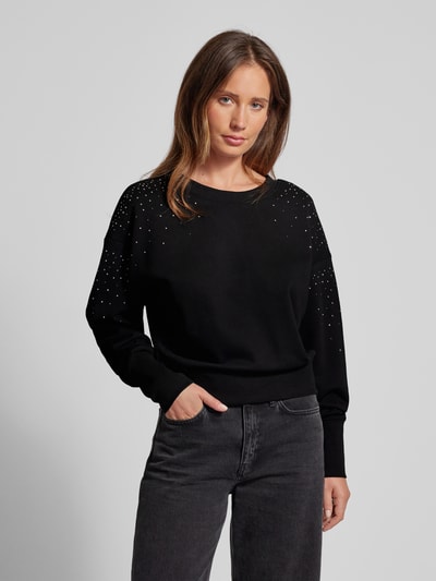 BOSS Orange Pullover met pailletten, model 'Elay' Zwart - 4