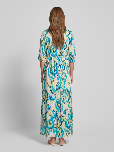 comma Maxi-jurk in wikkellook Turquoise - 5