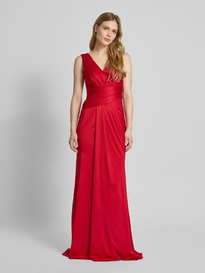 TROYDEN COLLECTION Abendkleid mit V-Aussschnitt Rot 4