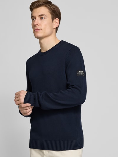 ECOALF Strickpullover mit Leinen-Anteil Modell 'TAIL' Marine 3