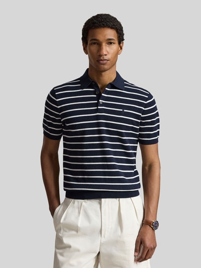 Polo Ralph Lauren Regular Fit Poloshirt aus reiner Baumwolle Dunkelblau 4