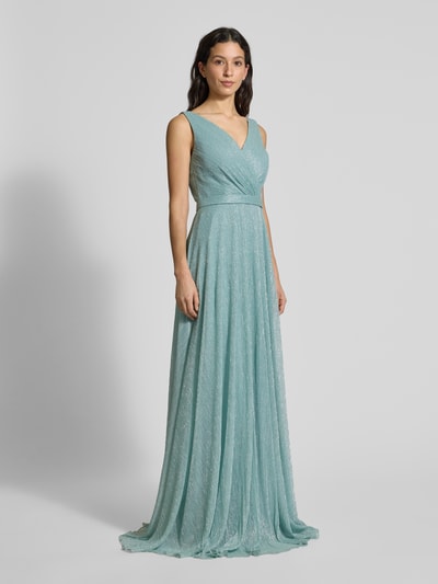 TROYDEN COLLECTION Abendkleid mit Taillenpasse Mint Melange 1