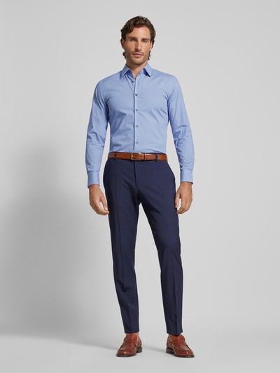 BOSS Slim Fit Business-Hemd mit Kentkragen Modell 'Hank' Bleu 1