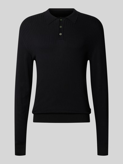 Jack & Jones Premium Strickpullover mit Kentkragen Modell 'EDGAR' Black 2