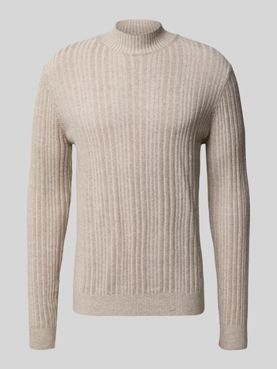 Cinque Gebreide pullover met ribboorden, model 'BRIAN' Beige - 2
