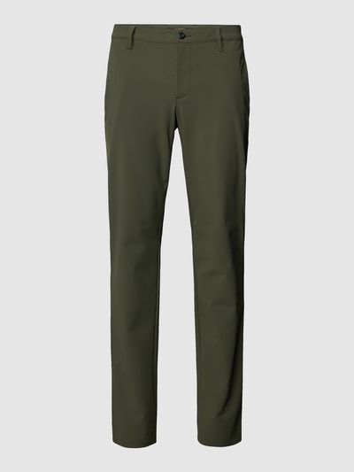 ALBERTO Slim fit broek met steekzakken Kaki - 2