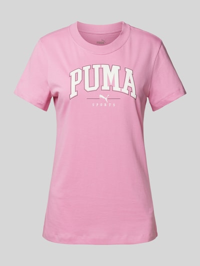 Puma T-Shirt mit Label-Print Rosa 2