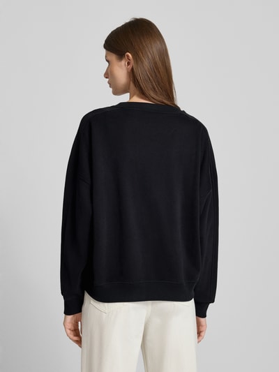 BOSS Orange Bluza o kroju relaxed fit z mieszanki bawełny model ‘ELAND’ Czarny 5