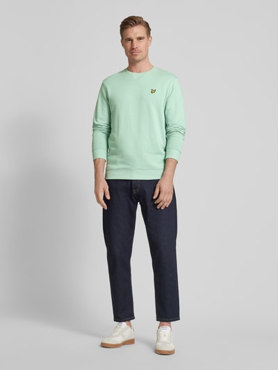 Lyle & Scott Sweatshirt met logostitching Mintgroen - 1