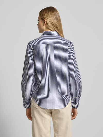 GANT Regular Fit Bluse mit Streifenmuster und Label-Stitching Marine 5