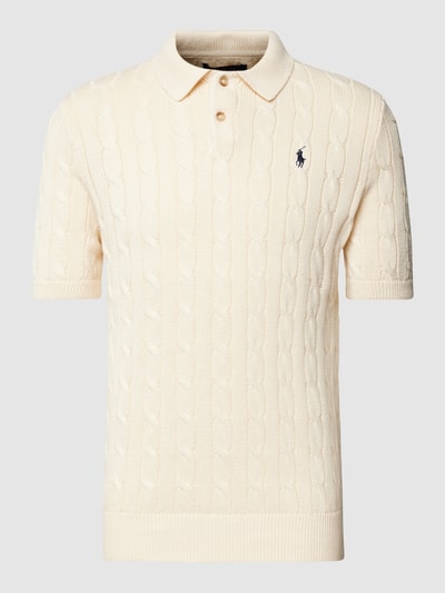 Polo Ralph Lauren Poloshirt mit kurzer Knopfleiste Offwhite 2