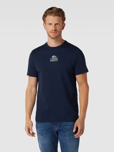 Lacoste T-Shirt mit Label-Print Dunkelblau 4