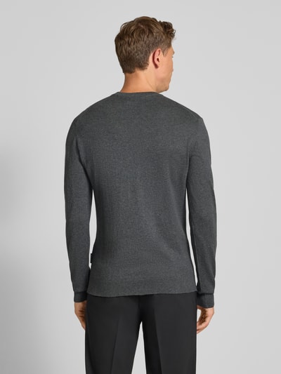 Casual Friday Regular fit gebreide pullover met kasjmier, model 'Halfdan' Donkergrijs - 5