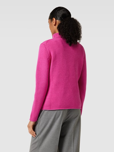 Fynch-Hatton Gebreide pullover met opstaande kraag, model 'Basic' Roze - 5