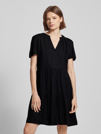 Only Mini-jurk van viscose met bloemenmotief, model 'ZALLY LIFE' Zwart - 4