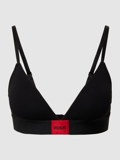 HUGO CLASSIFICATION Triangel-BH mit Label-Patch Modell 'Triangle Red Label' Black 2