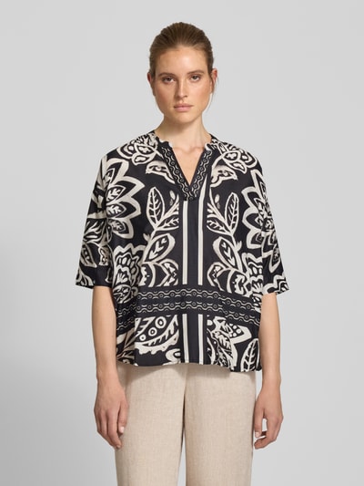 Emily Van den Bergh Blusenshirt mit V-Ausschnitt BLACK 4