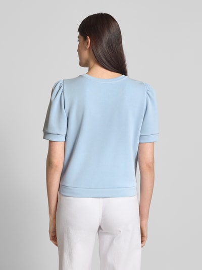 Rich & Royal Sweatshirt in design met korte mouwen Lichtblauw - 5