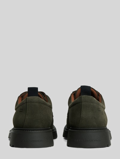 Tommy Hilfiger Schnürschuhe aus echtem Leder mit Logo-Prägung Oliv 5