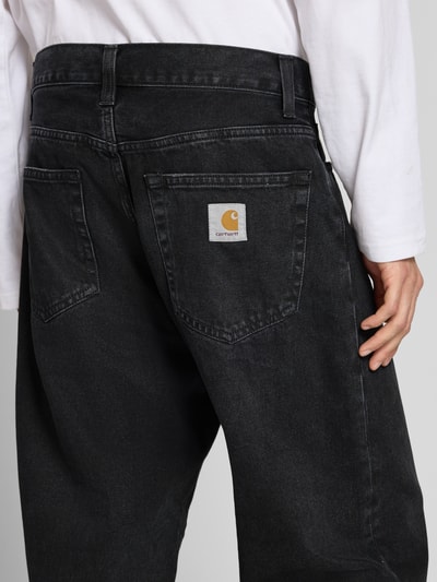 Carhartt Work In Progress Straight leg jeans in 5-pocketmodel, model 'LANDON' Zwart - 3