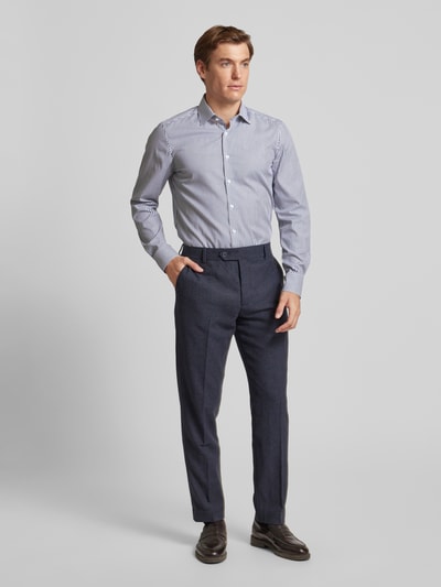 OLYMP Level Five Slim Fit Businesshemd mit Haifischkragen Marine 1