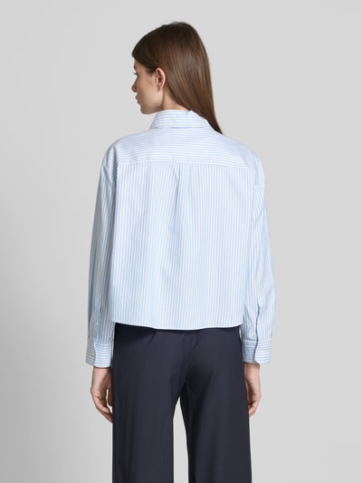 Weekend Max Mara Bluzka koszulowa o kroju regular fit z czystej bawełny model ‘NUORO’ Jasnoniebieski 5